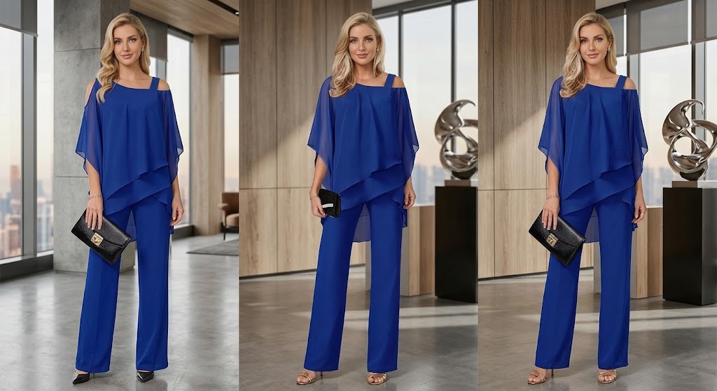 Color Loose Casual Batwing Sleeve Irregular Suit Set