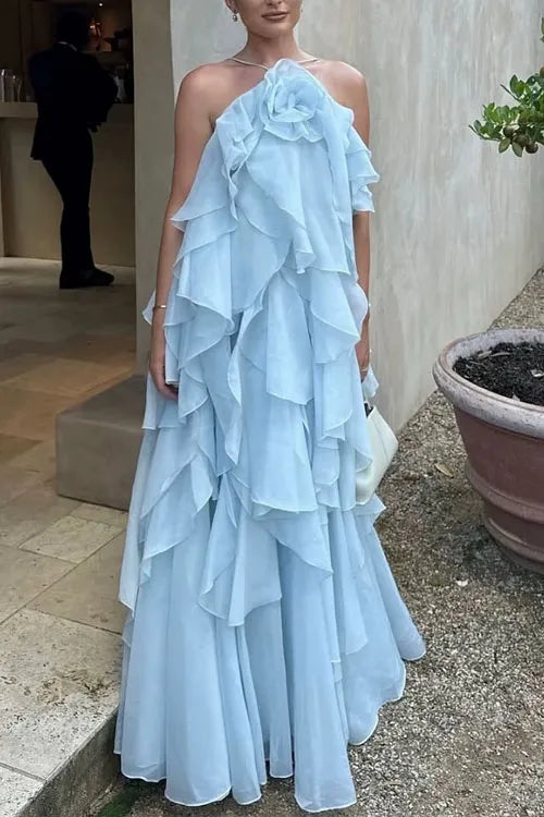 Halter Neck Cake Sling Dress