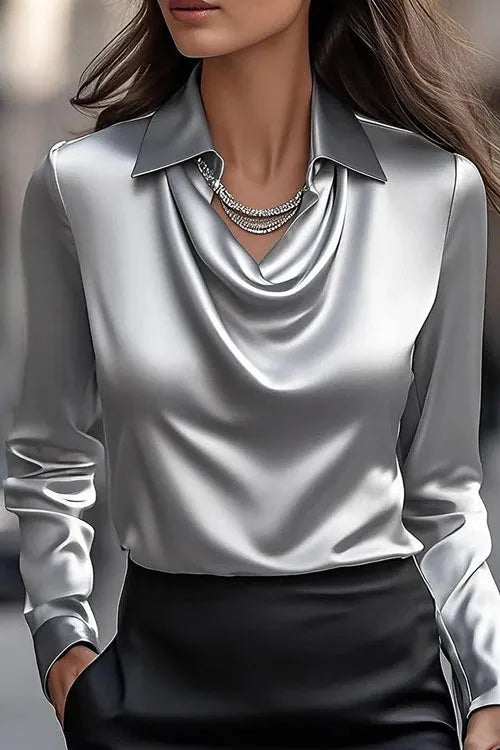Simple collared shirt top