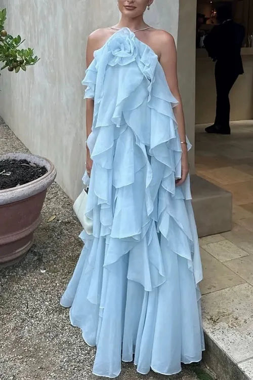 Halter Neck Cake Sling Dress