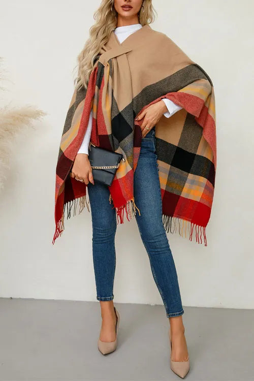 Shawl Scarf Imitation Cashmere Knitted Cape Coat
