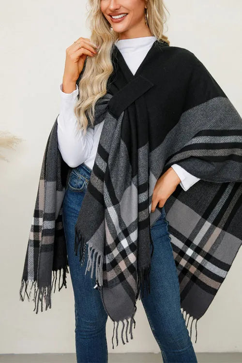 Shawl Scarf Imitation Cashmere Knitted Cape Coat
