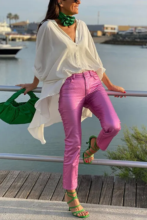 Multicolor Casual Manhattan Pocket Trousers